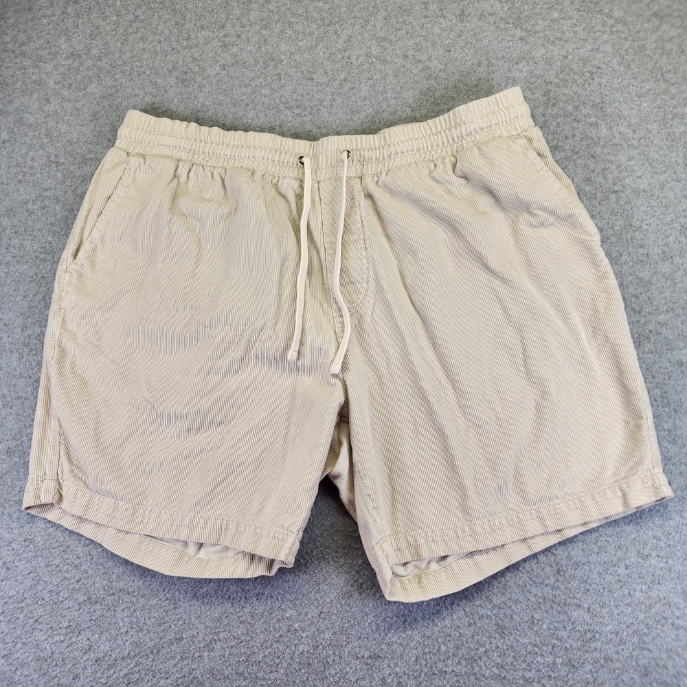 Criquet Shorts Mens XL Khaki Corduroy Cruiser Casual Travel Cotton 6"
